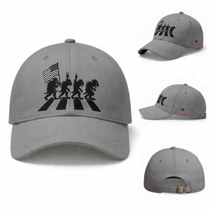 Patriotic Chupacabra Baseball Cap Funny Cryptid Lover Gift TS12 Baseball Cap Universal Fit Sport Gray Print Your Wear