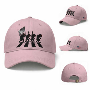 Patriotic Chupacabra Baseball Cap Funny Cryptid Lover Gift TS12 Baseball Cap Universal Fit Light Pink Print Your Wear