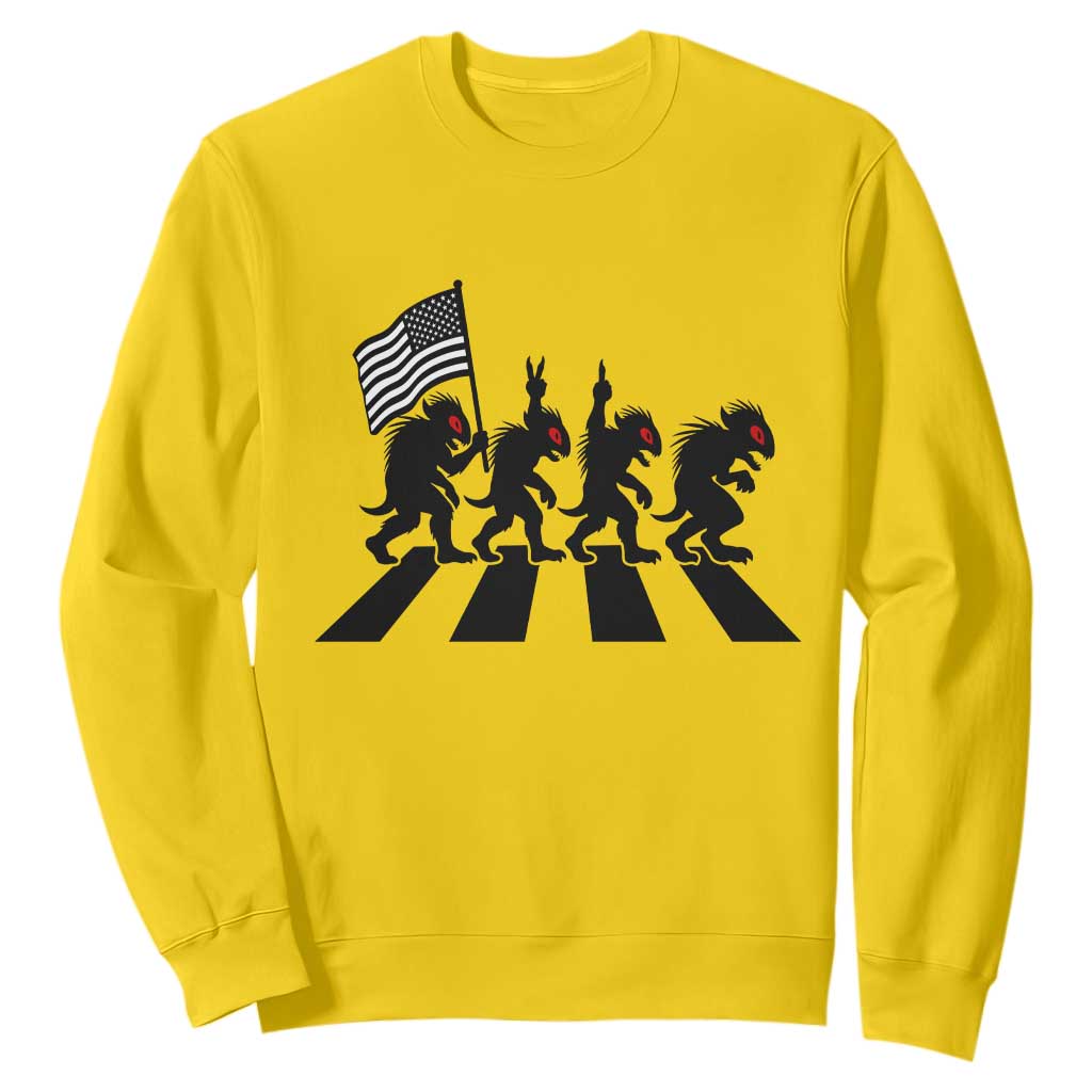Patriotic Chupacabra Sweatshirt Funny Cryptid Lover Gift TS12 Daisy Print Your Wear
