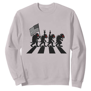 Patriotic Chupacabra Sweatshirt Funny Cryptid Lover Gift TS12 Ice Gray Print Your Wear