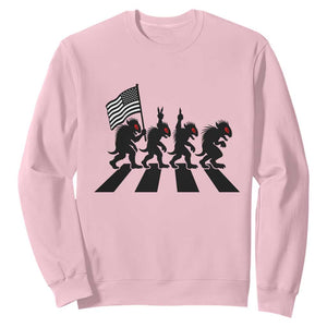 Patriotic Chupacabra Sweatshirt Funny Cryptid Lover Gift TS12 Light Pink Print Your Wear