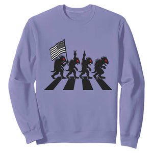 Patriotic Chupacabra Sweatshirt Funny Cryptid Lover Gift TS12 Violet Print Your Wear
