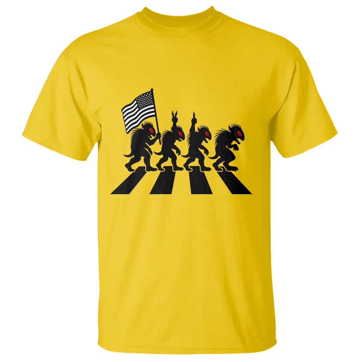 Patriotic Chupacabra T Shirt Funny Cryptid Lover Gift TS12 Daisy Print Your Wear