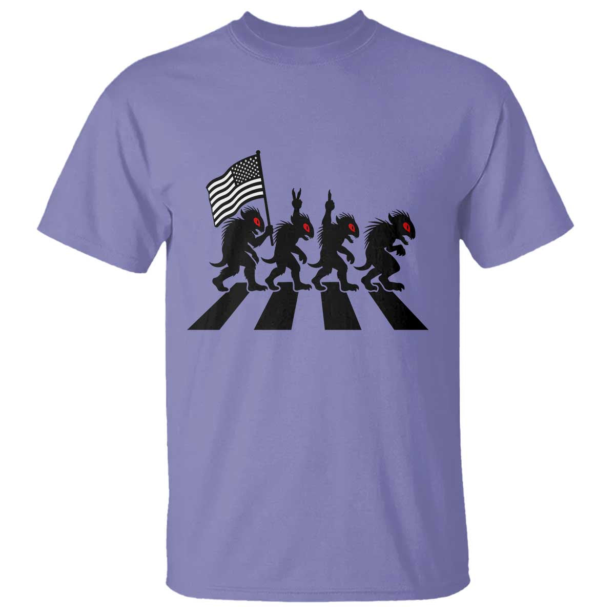 Patriotic Chupacabra T Shirt Funny Cryptid Lover Gift TS12 Violet Print Your Wear
