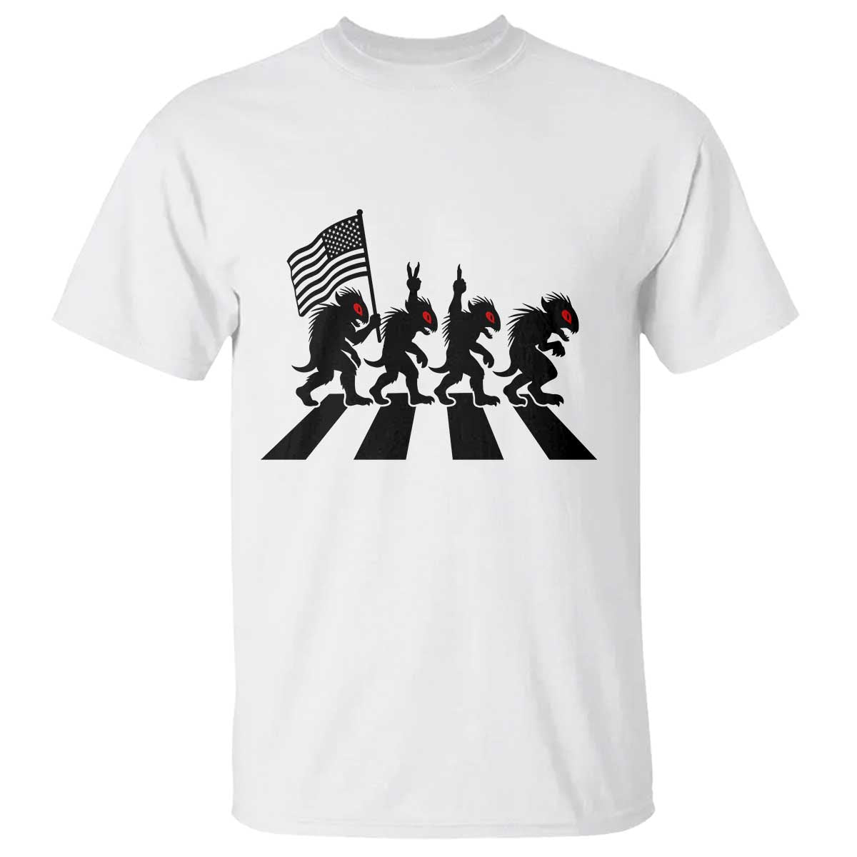 Patriotic Chupacabra T Shirt Funny Cryptid Lover Gift TS12 White Print Your Wear