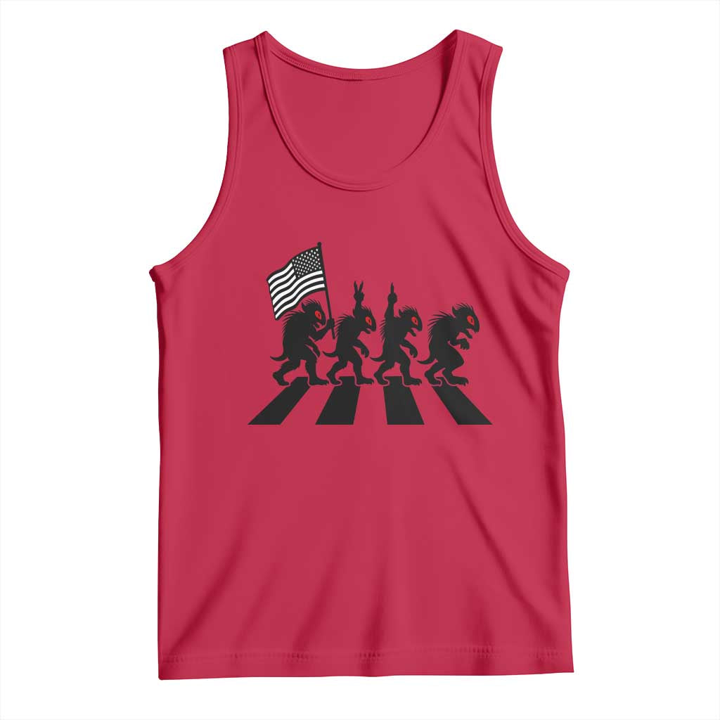 Patriotic Chupacabra Tank Top Funny Cryptid Lover Gift TS12 Red Print Your Wear