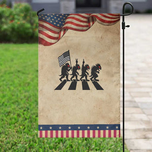 Patriotic Chupacabra Garden Flag Funny Cryptid Lover Gift TS12 Vintage Rustic Tan Navy Print Your Wear