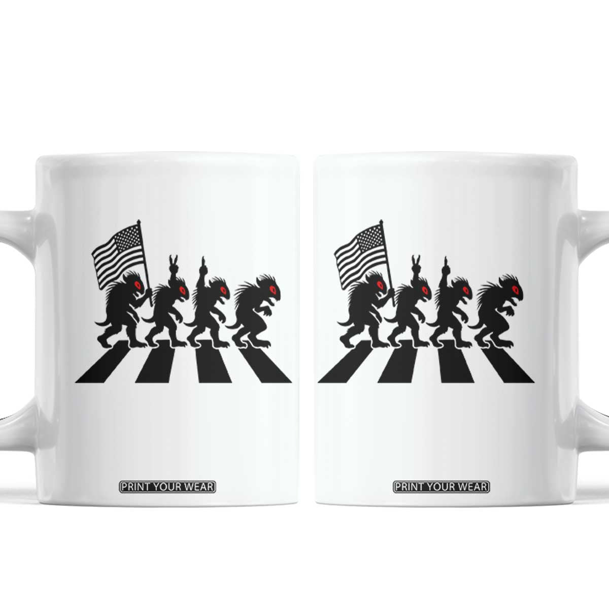 Patriotic Chupacabra Coffee Mug Funny Cryptid Lover Gift TS12 White Print Your Wear