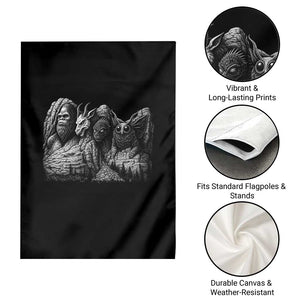 Cryptid Mount Rushmore Garden Flag Bigfoot Mothman Jersey Devil Chupacabra TS12 Print Your Wear