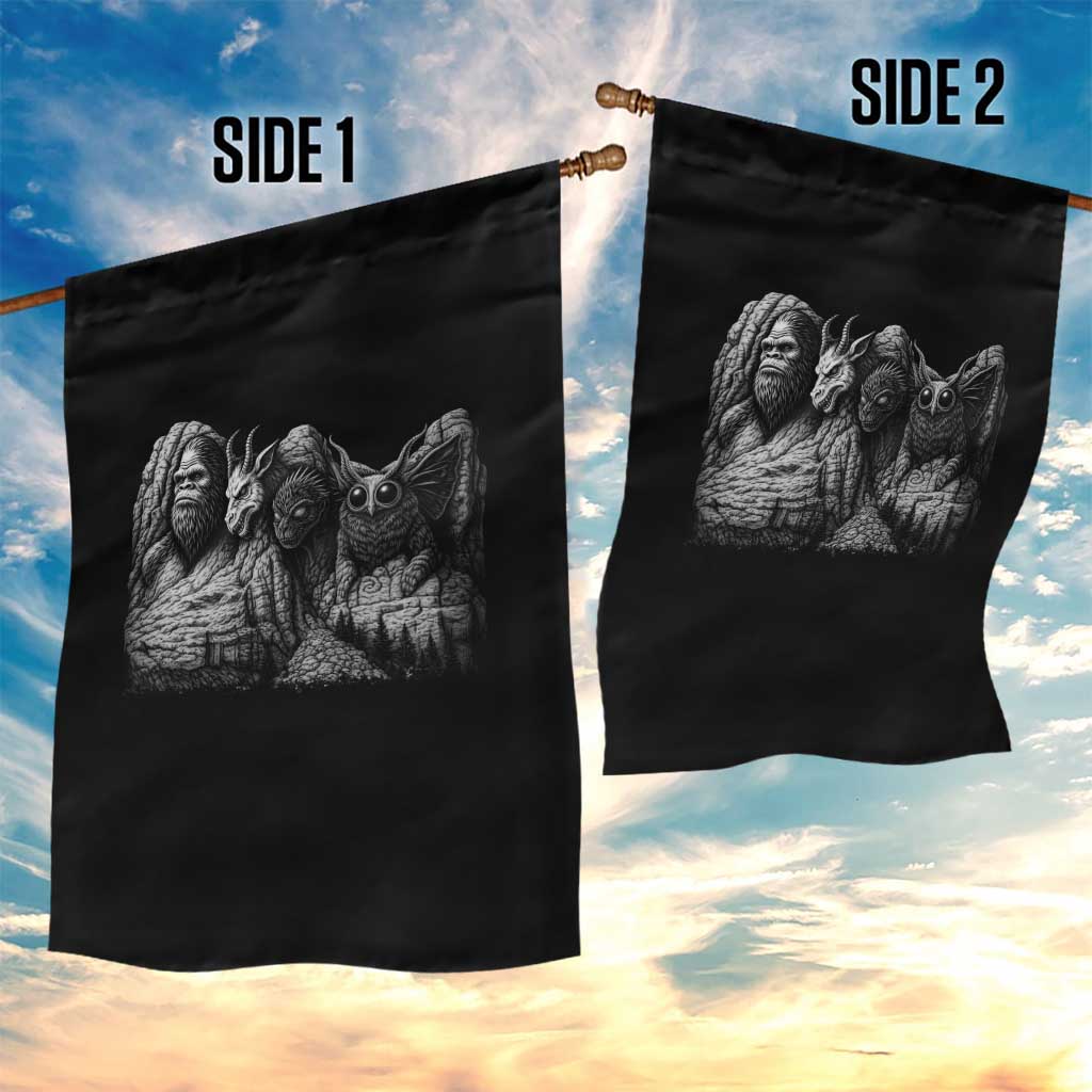 Cryptid Mount Rushmore Garden Flag Bigfoot Mothman Jersey Devil Chupacabra TS12 Print Your Wear