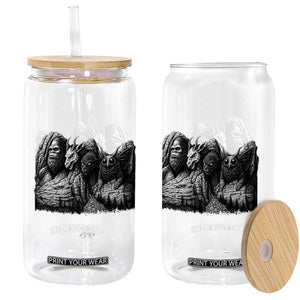 Cryptid Mount Rushmore Glass Can Bigfoot Mothman Jersey Devil Chupacabra TS12 Print Your Wear