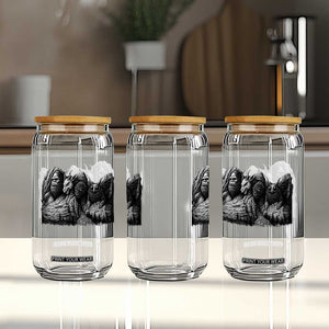 Cryptid Mount Rushmore Glass Can Bigfoot Mothman Jersey Devil Chupacabra TS12 Print Your Wear