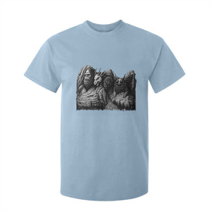 Cryptid Mount Rushmore T Shirt For Kid Bigfoot Mothman Jersey Devil Chupacabra TS12 Light Blue Print Your Wear