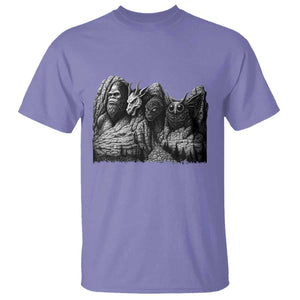 Cryptid Mount Rushmore T Shirt Bigfoot Mothman Jersey Devil Chupacabra TS12 Violet Print Your Wear