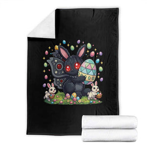 Funny Mothman Easter Bunny Ears Throw Blanket Cryptid Lover Gift TS12 Black Print Your Wear