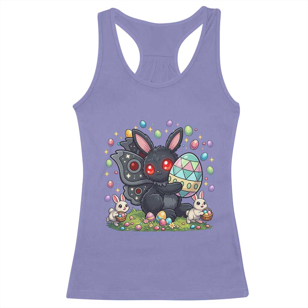 Funny Mothman Easter Bunny Ears Racerback Tank Top Cryptid Lover Gift TS12 Violet Print Your Wear