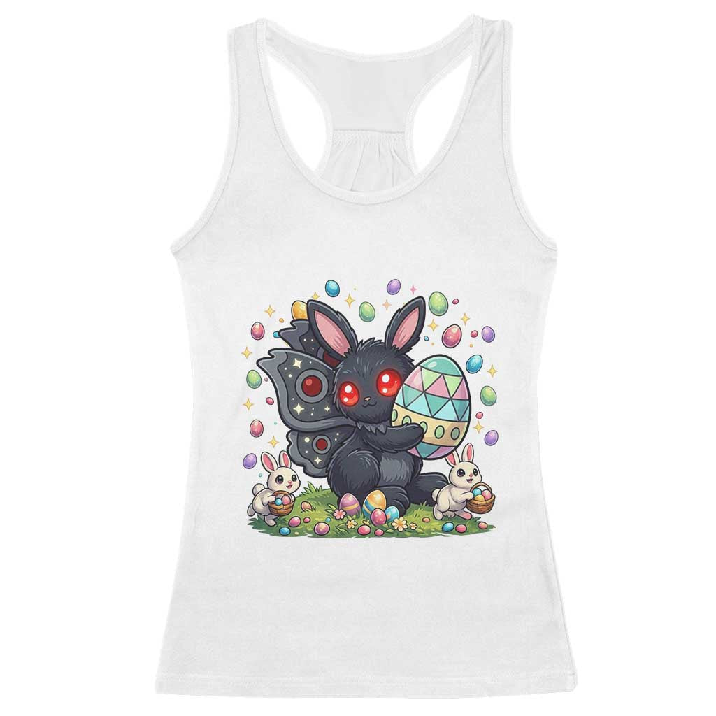 Funny Mothman Easter Bunny Ears Racerback Tank Top Cryptid Lover Gift TS12 White Print Your Wear