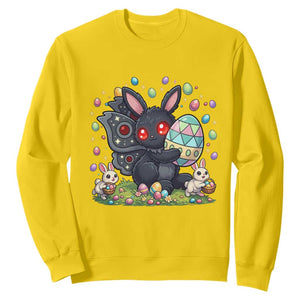 Funny Mothman Easter Bunny Ears Sweatshirt Cryptid Lover Gift TS12 Daisy Print Your Wear