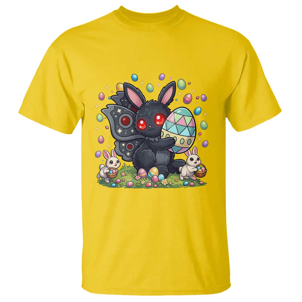 Funny Mothman Easter Bunny Ears T Shirt Cryptid Lover Gift TS12 Daisy Print Your Wear