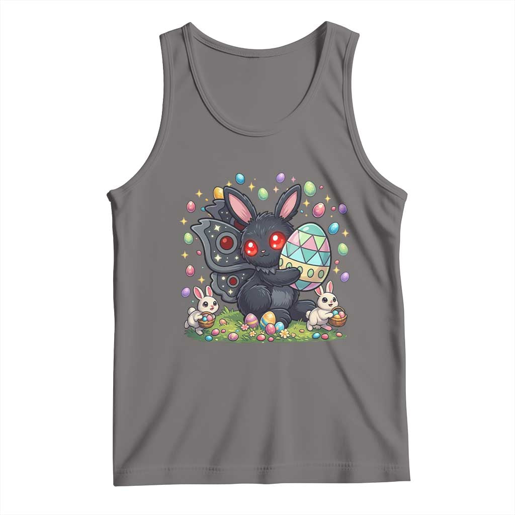 Funny Mothman Easter Bunny Ears Tank Top Cryptid Lover Gift TS12 Deep Heather Print Your Wear