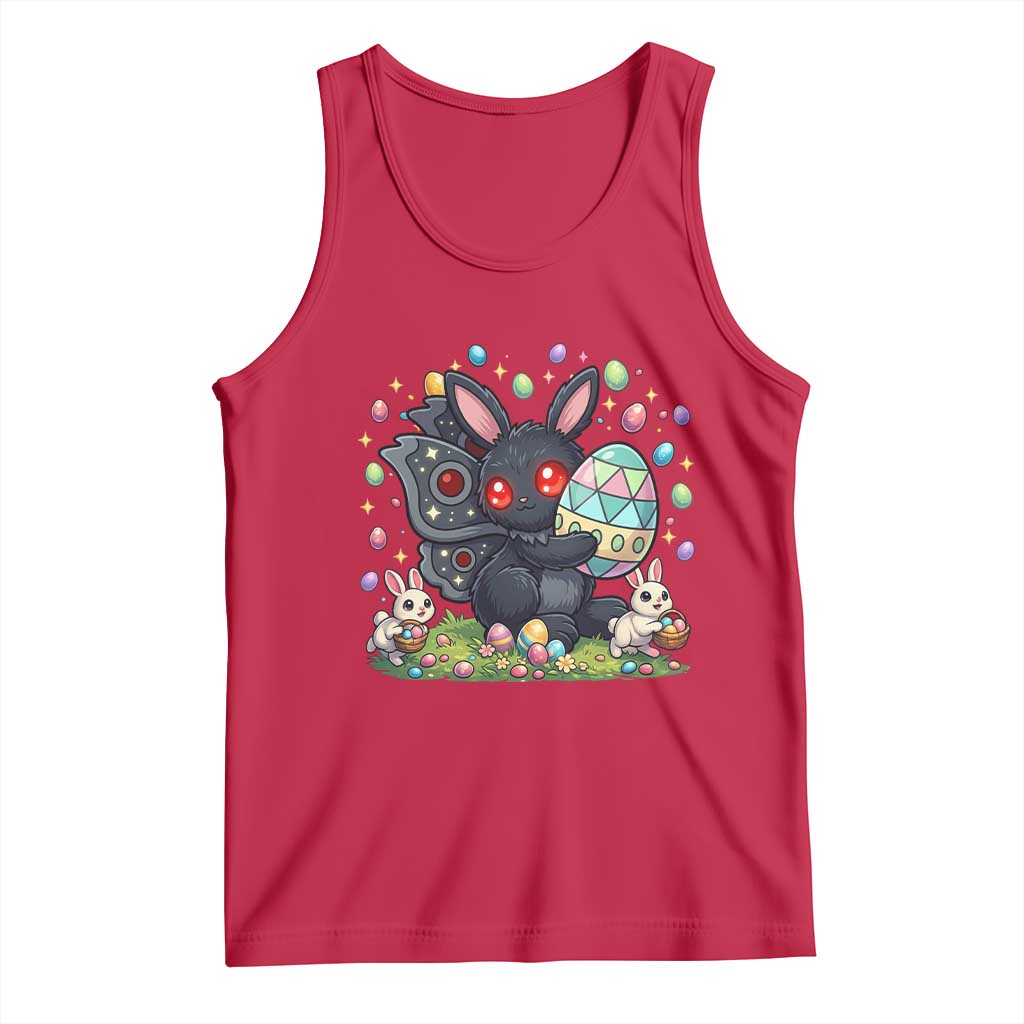 Funny Mothman Easter Bunny Ears Tank Top Cryptid Lover Gift TS12 Red Print Your Wear
