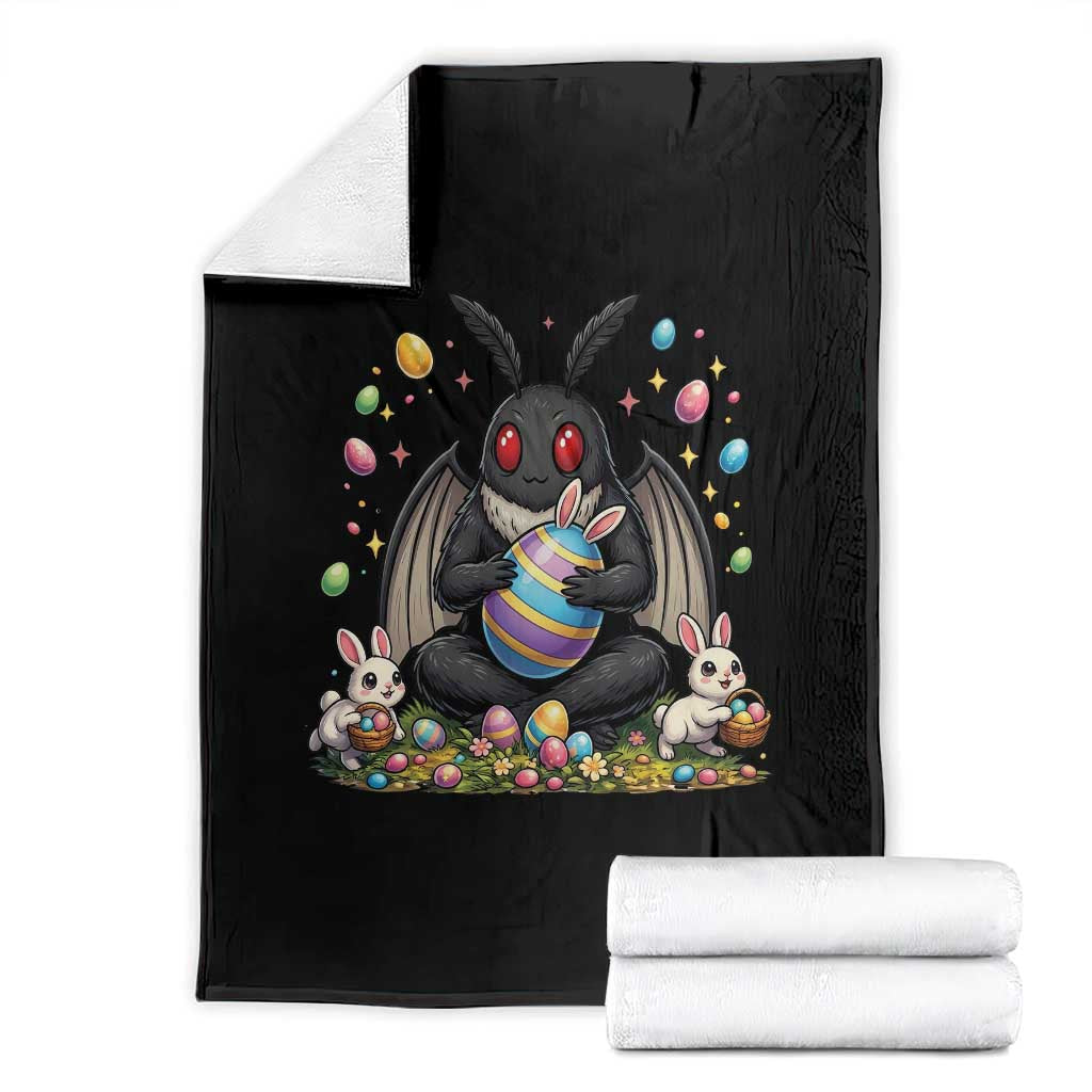 Mothman Easter Bunny Throw Blanket Funny West Virginia Cryptid Lover Gift TS12 Black Print Your Wear