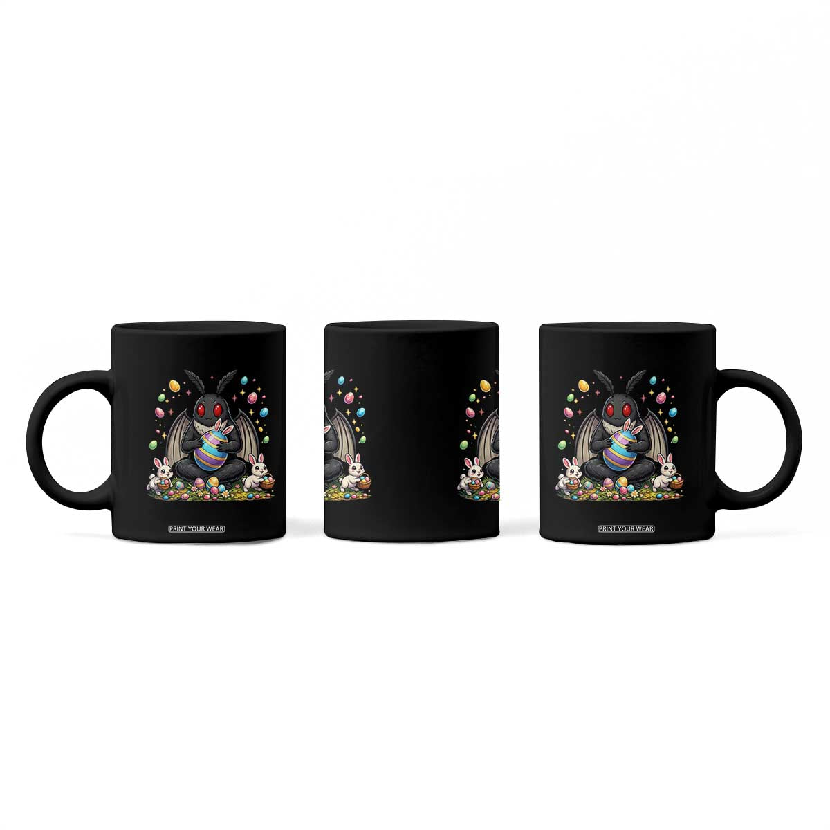 Mothman Easter Bunny Coffee Mug Funny West Virginia Cryptid Lover Gift TS12 Print Your Wear