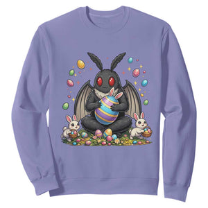 Mothman Easter Bunny Sweatshirt Funny West Virginia Cryptid Lover Gift TS12 Violet Print Your Wear