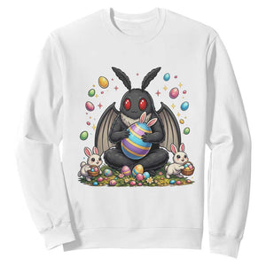 Mothman Easter Bunny Sweatshirt Funny West Virginia Cryptid Lover Gift TS12 White Print Your Wear