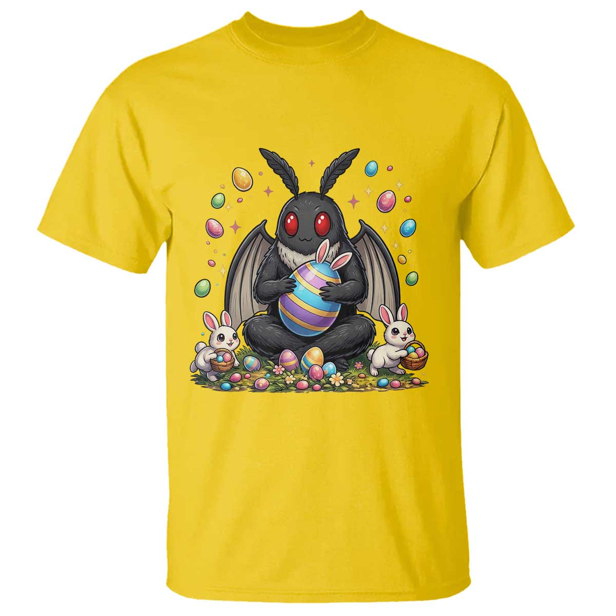 Mothman Easter Bunny T Shirt Funny West Virginia Cryptid Lover Gift TS12 Daisy Print Your Wear