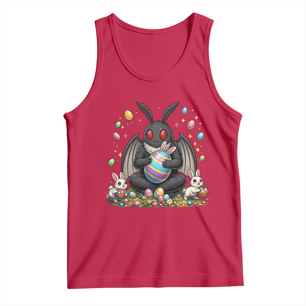 Mothman Easter Bunny Tank Top Funny West Virginia Cryptid Lover Gift TS12 Red Print Your Wear