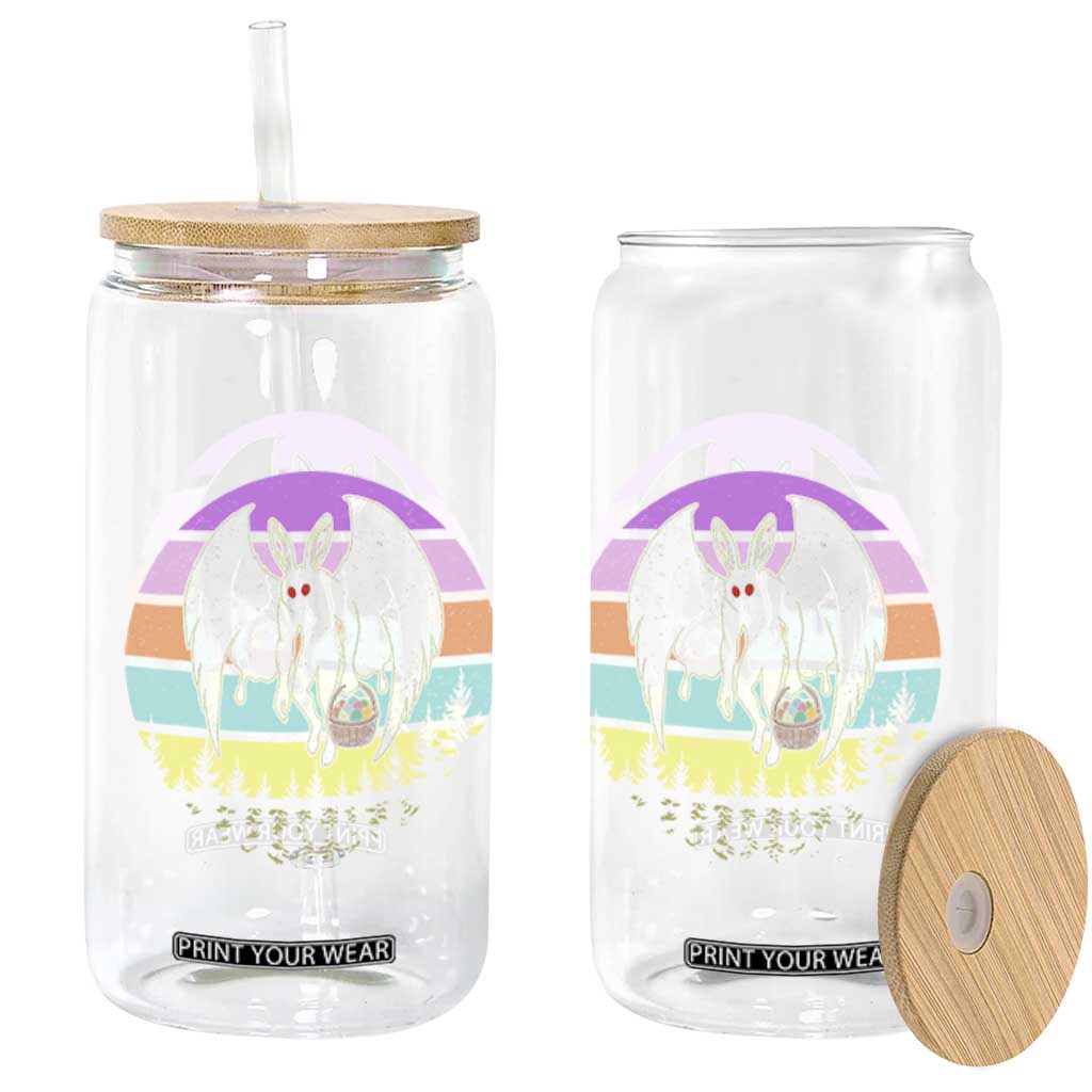 Retro Sunset Mothman Easter Egg Hunt Glass Can Cryptid Lover Gift TS12 Print Your Wear