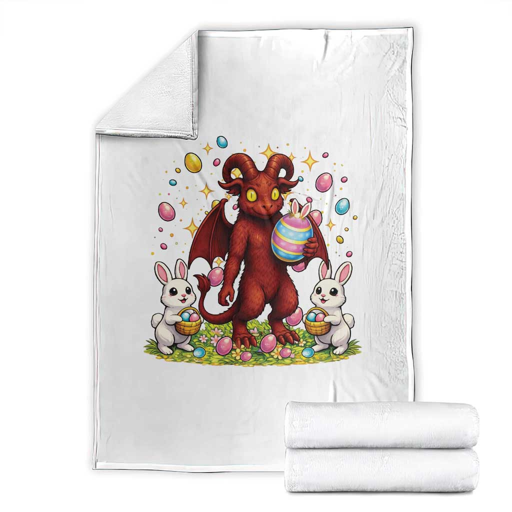 Jersey Devil Easter Egg Hunt Throw Blanket Funny Pine Barrens Folklore Gift TS12 Black Print Your Wear