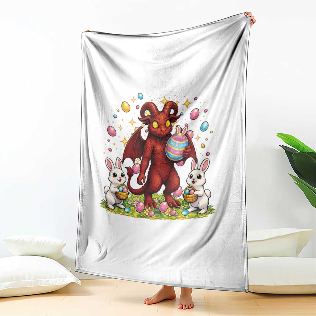 Jersey Devil Easter Egg Hunt Throw Blanket Funny Pine Barrens Folklore Gift TS12 Print Your Wear