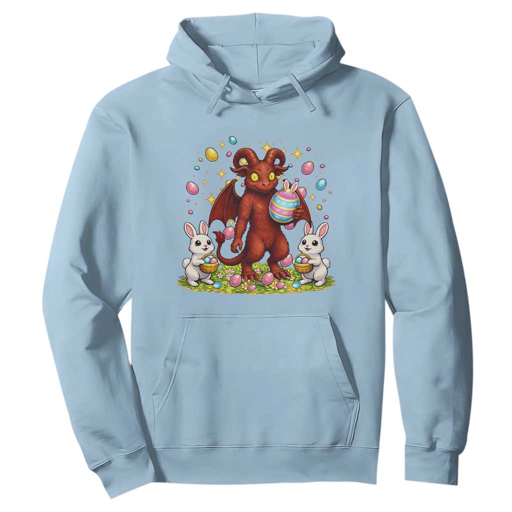 Jersey Devil Easter Egg Hunt Hoodie Funny Pine Barrens Folklore Gift TS12 Light Blue Print Your Wear