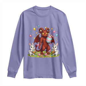 Jersey Devil Easter Egg Hunt Long Sleeve Shirt Funny Pine Barrens Folklore Gift TS12 Violet Print Your Wear