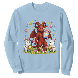 Jersey Devil Easter Egg Hunt Sweatshirt Funny Pine Barrens Folklore Gift TS12 Light Blue Print Your Wear