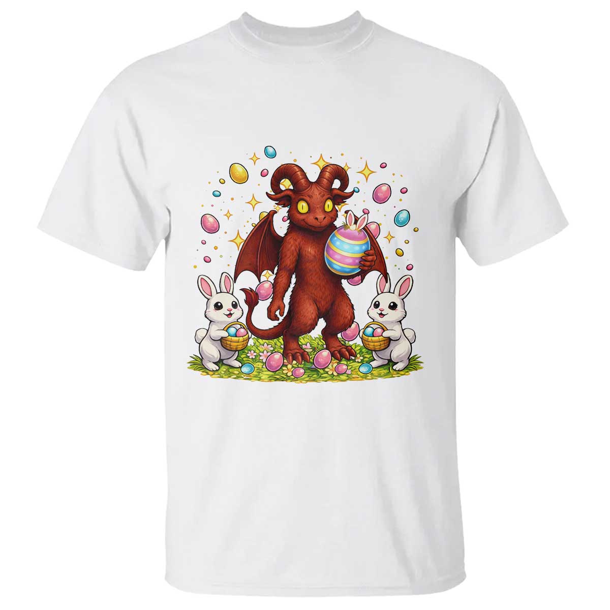 Jersey Devil Easter Egg Hunt T Shirt Funny Pine Barrens Folklore Gift TS12 White Print Your Wear