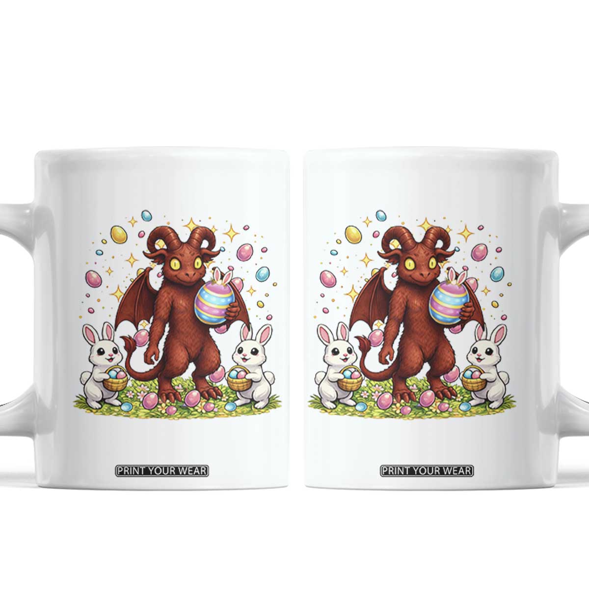 Jersey Devil Easter Egg Hunt Coffee Mug Funny Pine Barrens Folklore Gift TS12 White Print Your Wear