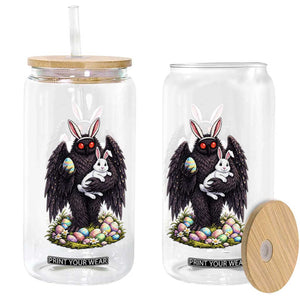 Funny Mothman Bunny Ears Glass Can Point Pleasant Cryptid Lover Gift TS12 Print Your Wear