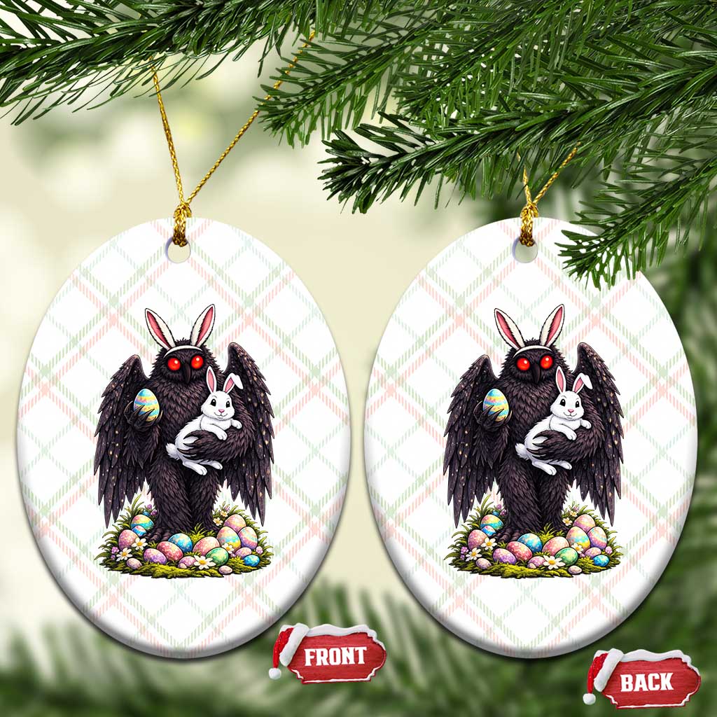 Funny Mothman Bunny Ears Ceramic Ornament Point Pleasant Cryptid Lover Gift TS12 Print Your Wear