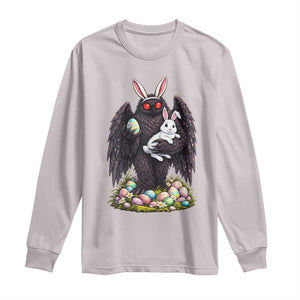 Funny Mothman Bunny Ears Long Sleeve Shirt Point Pleasant Cryptid Lover Gift TS12 Ice Gray Print Your Wear