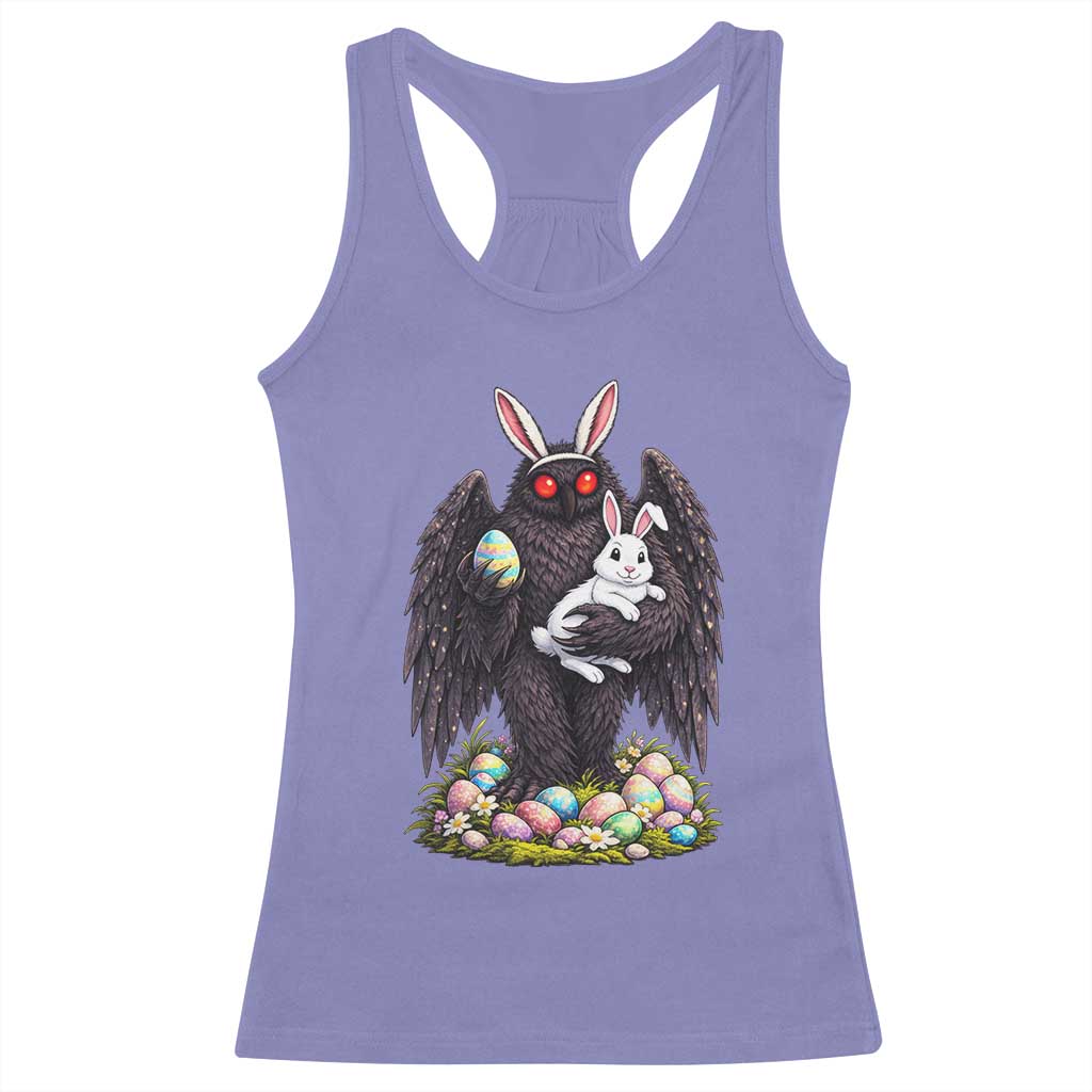 Funny Mothman Bunny Ears Racerback Tank Top Point Pleasant Cryptid Lover Gift TS12 Violet Print Your Wear