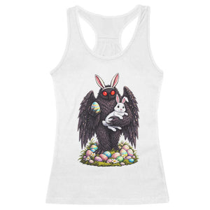 Funny Mothman Bunny Ears Racerback Tank Top Point Pleasant Cryptid Lover Gift TS12 White Print Your Wear