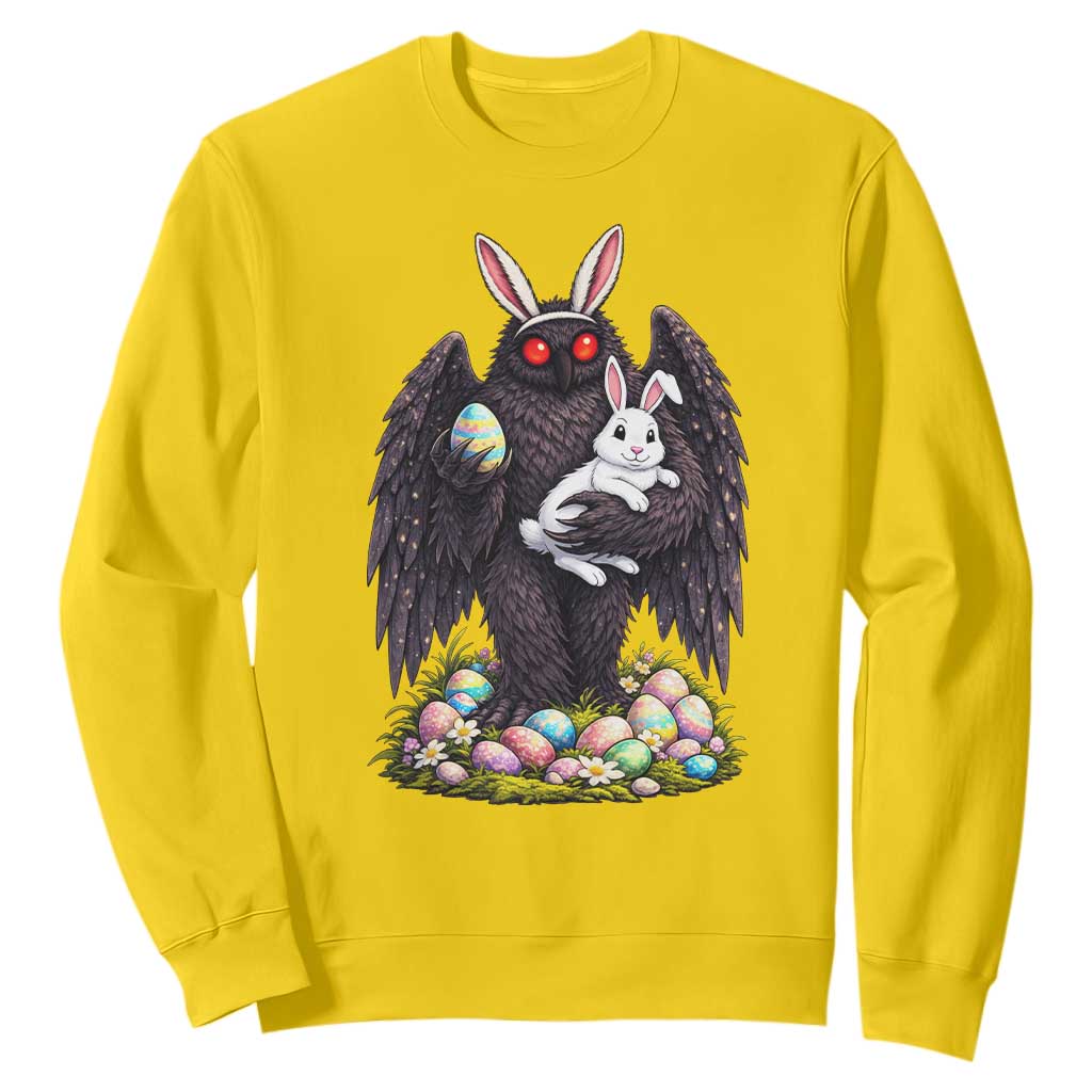 Funny Mothman Bunny Ears Sweatshirt Point Pleasant Cryptid Lover Gift TS12 Daisy Print Your Wear