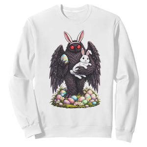 Funny Mothman Bunny Ears Sweatshirt Point Pleasant Cryptid Lover Gift TS12 White Print Your Wear