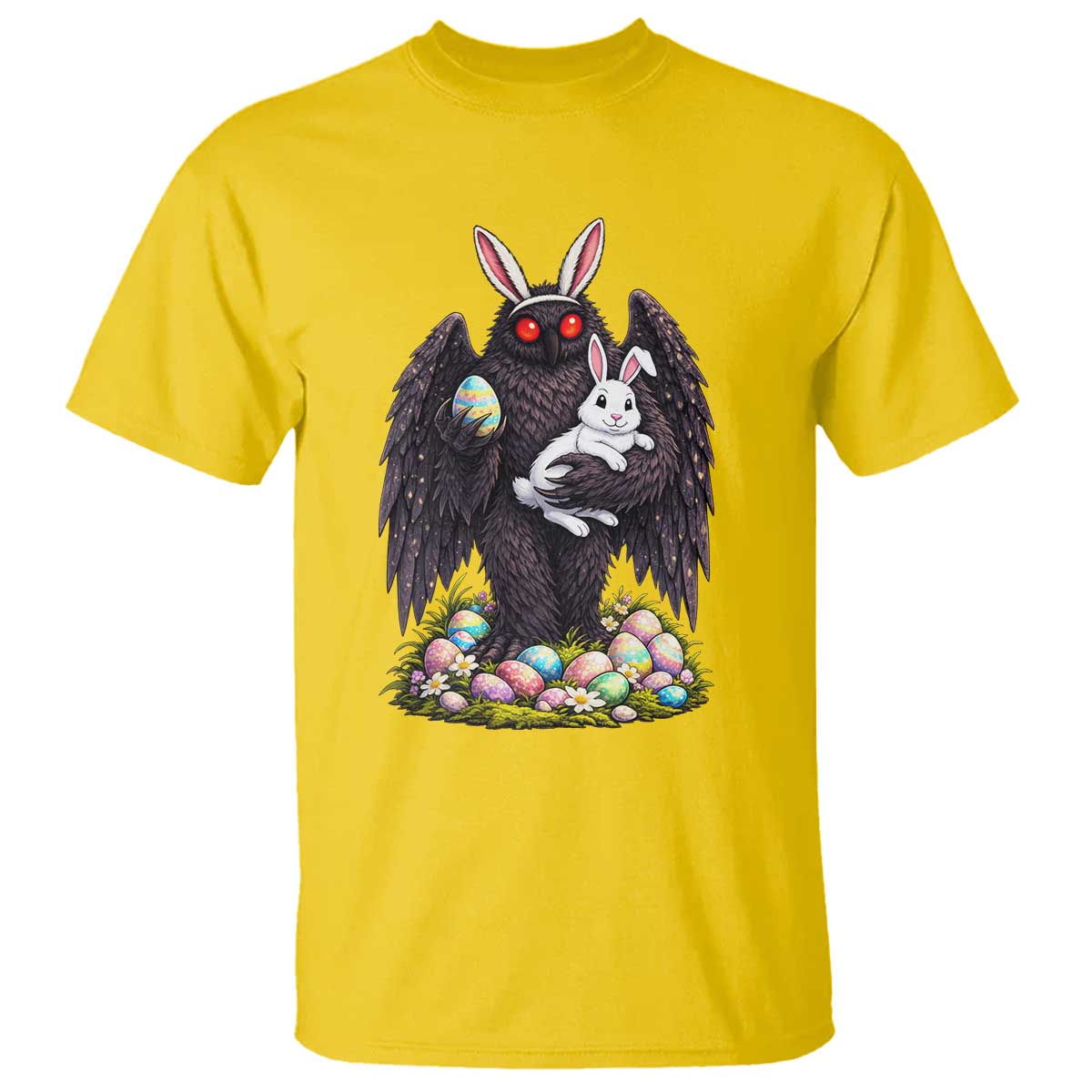Funny Mothman Bunny Ears T Shirt Point Pleasant Cryptid Lover Gift TS12 Daisy Print Your Wear
