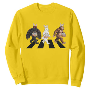 Funny Easter Bunny Bigfoot Mothman Sweatshirt Cryptid Lover Gift TS12 Daisy Print Your Wear