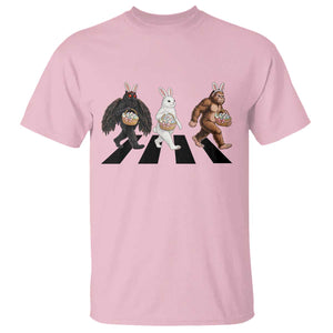 Funny Easter Bunny Bigfoot Mothman T Shirt Cryptid Lover Gift TS12 Light Pink Print Your Wear