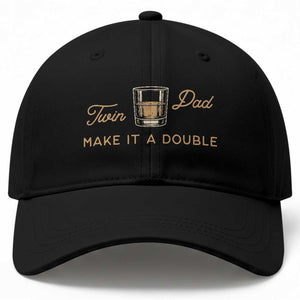Make It A Double Twin Dad Baseball Cap Expecting Fathers Day Gift TS12 Print Your Wear
